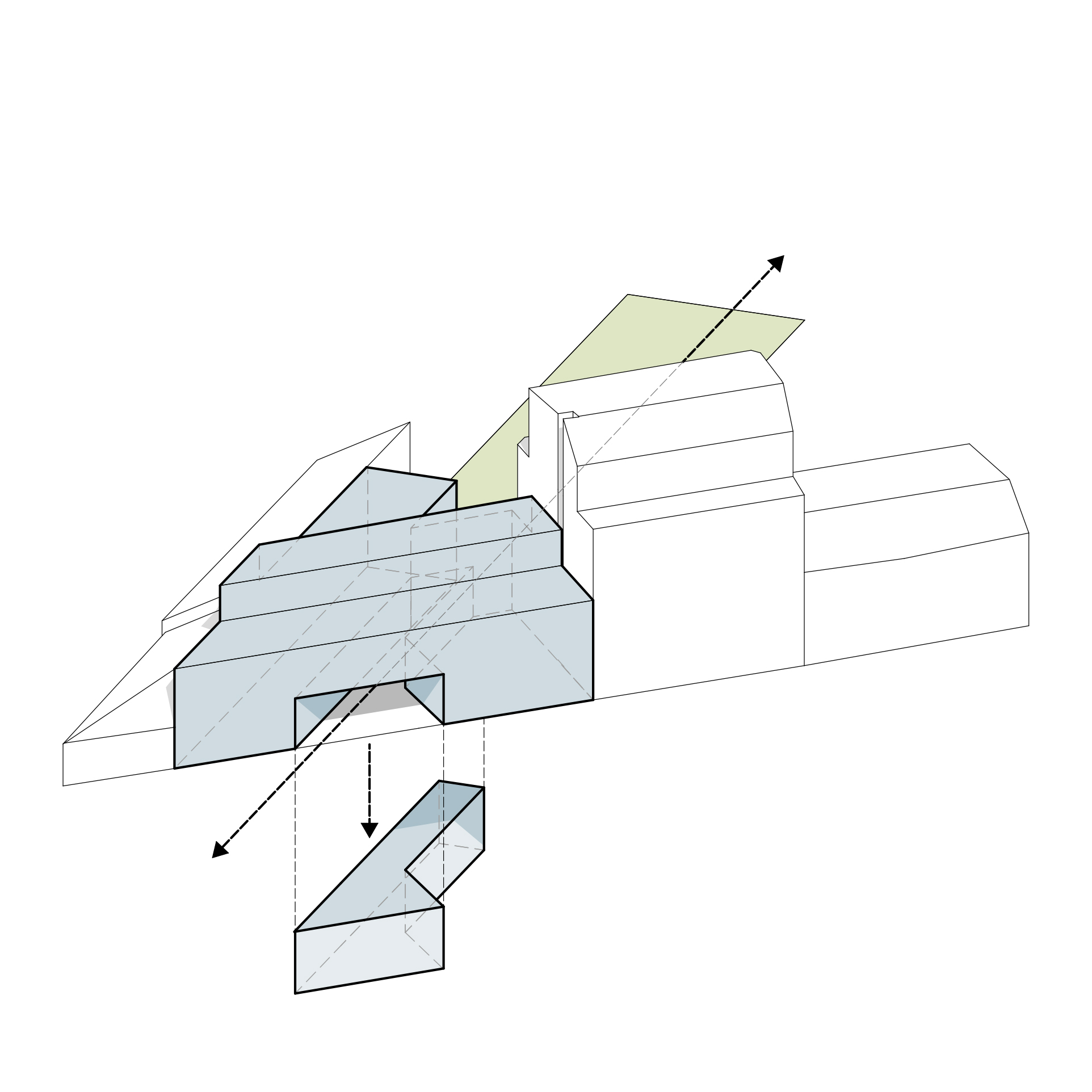 Konzeptgrafik Durchgang und Zufahrt